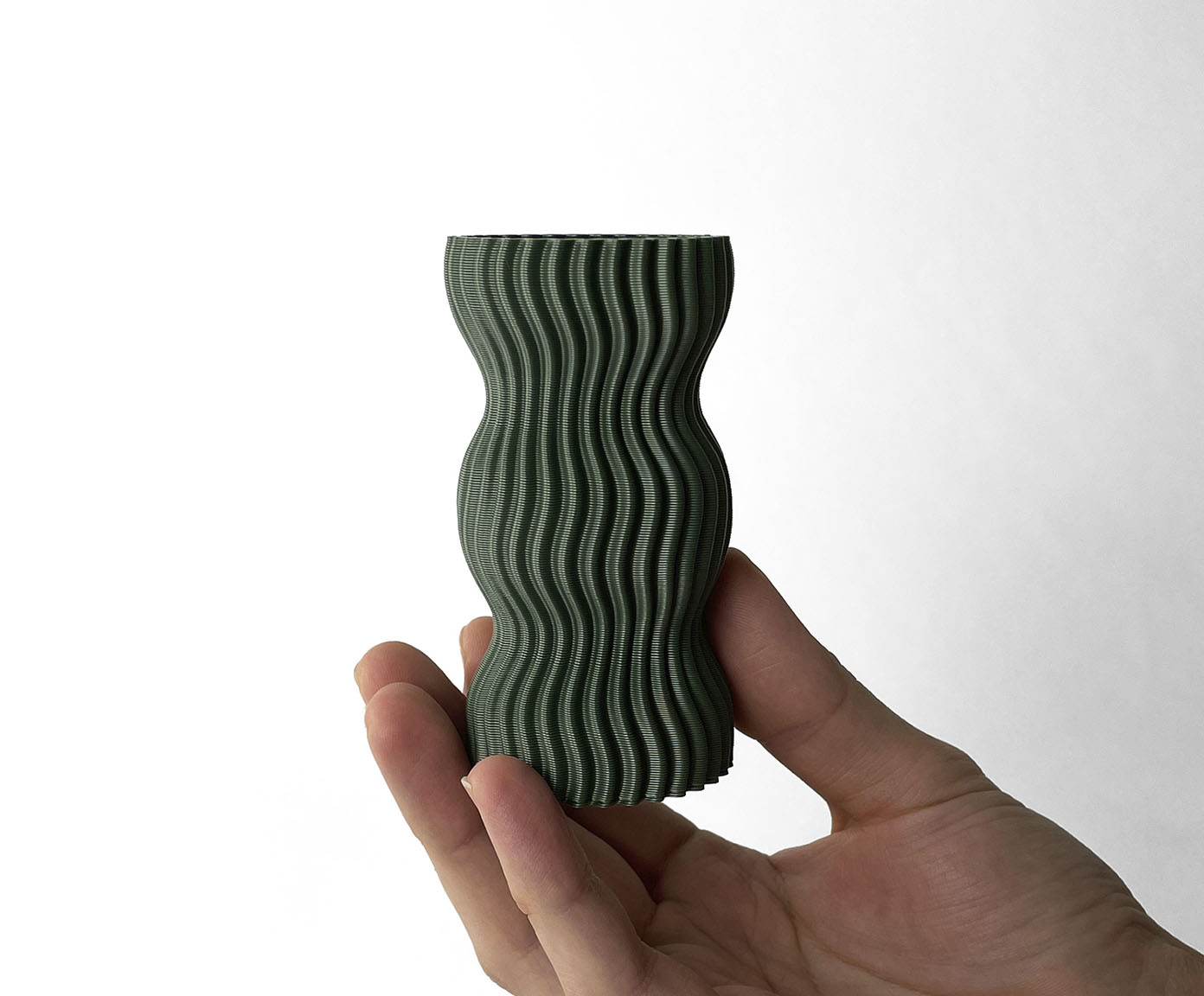 Mini Vaso Onda 3 Verde image number 3