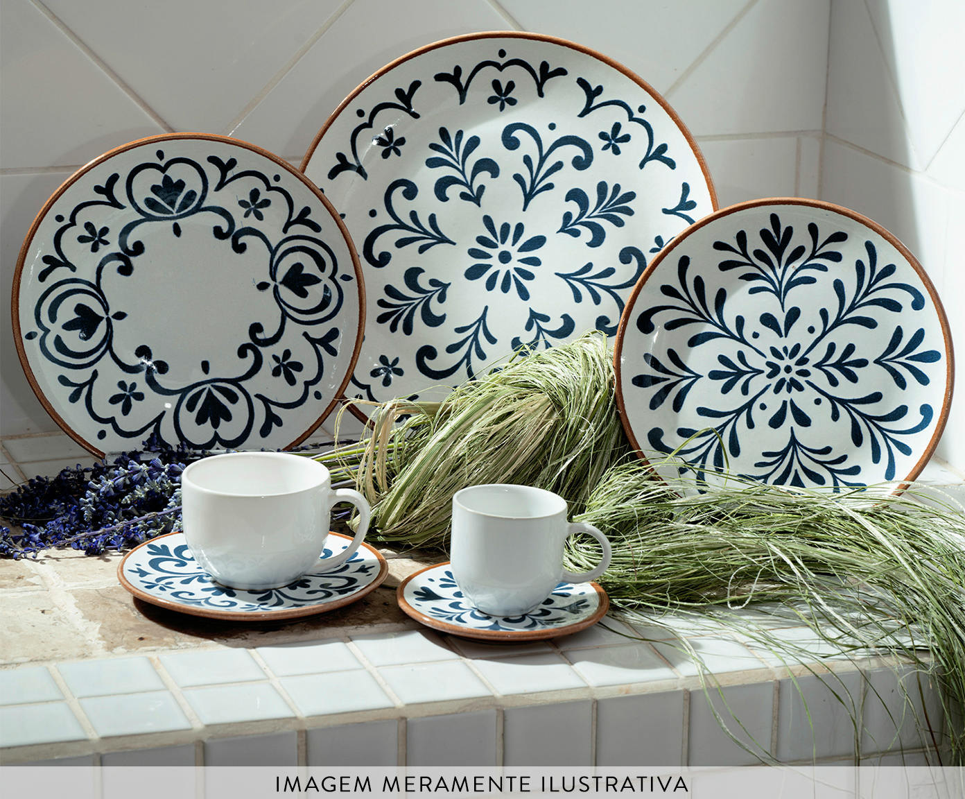 Jogo de Pratos Raso Coup Stoneware Coimbra Abstrato image number 2