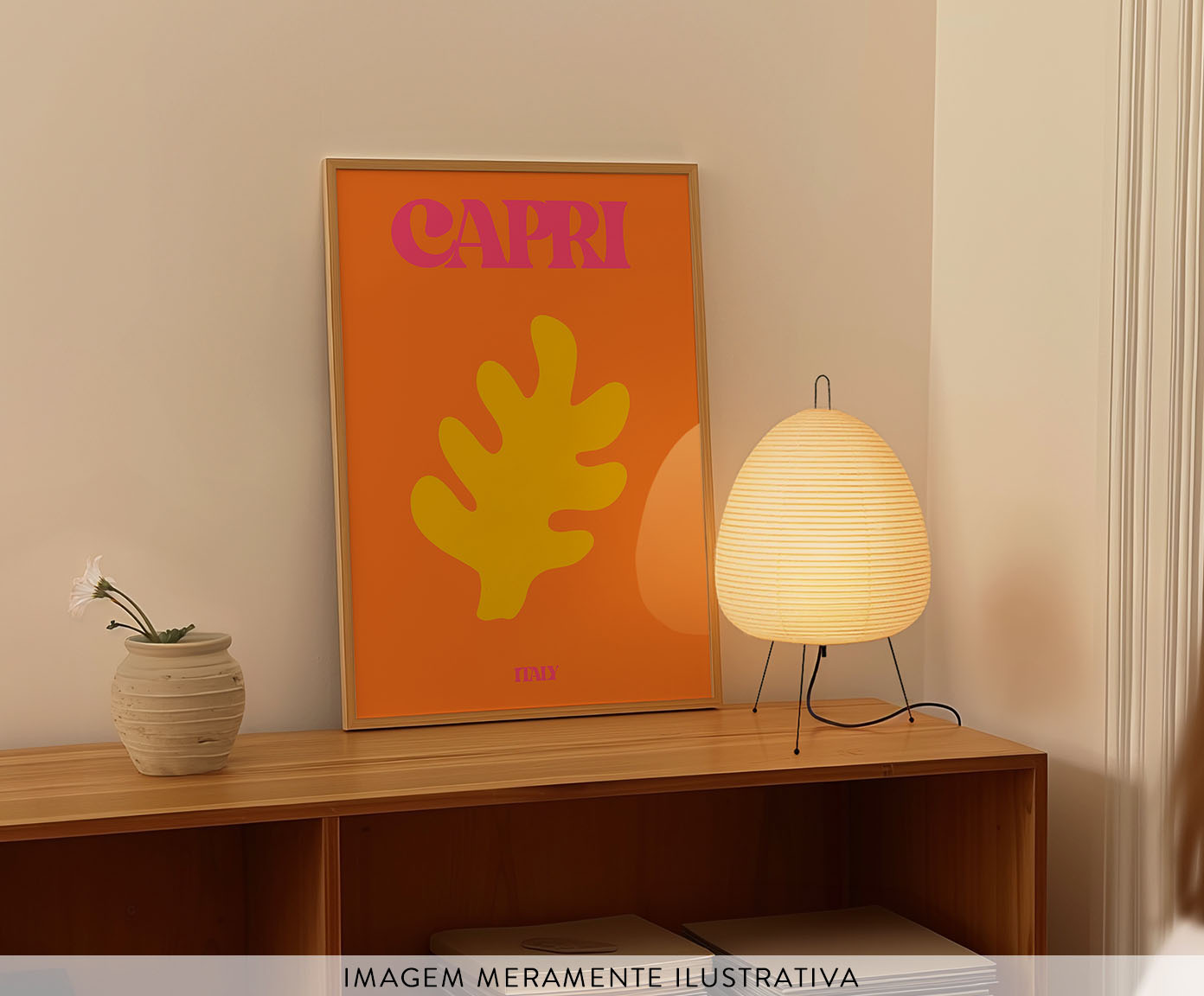 Quadro Capri com Moldura em Madeira image number 1