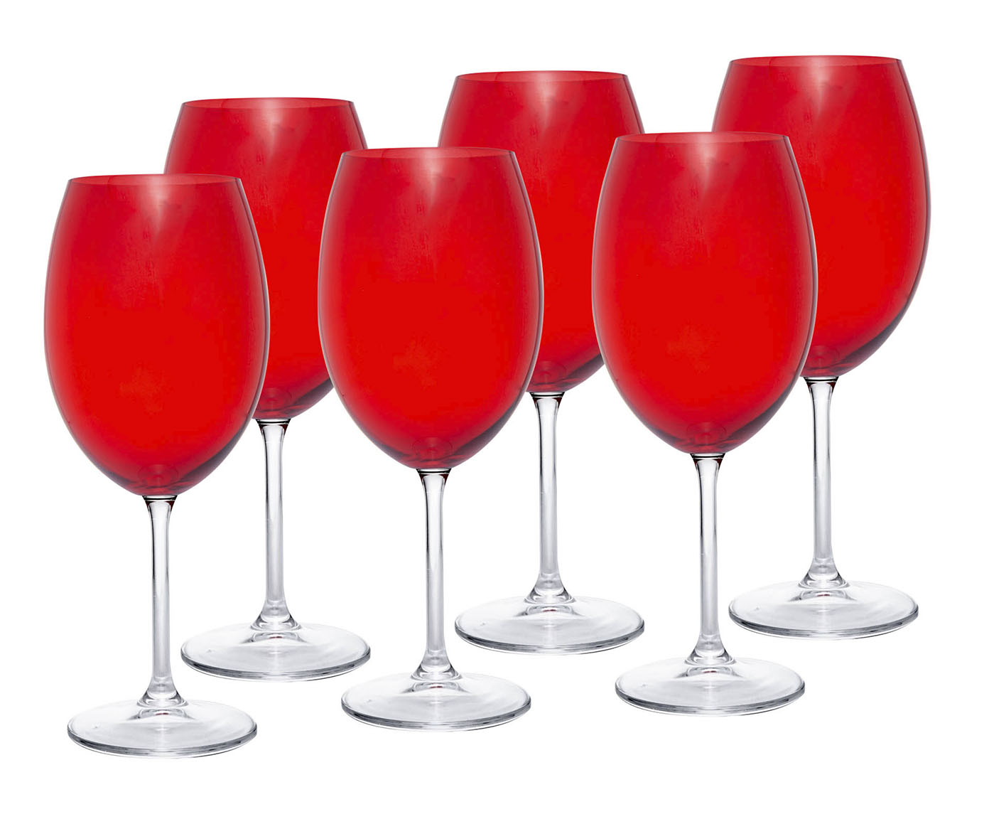 Jogo de Ta&ccedil;as para Vinho Banquet em Cristal Ecol&oacute;gico Vermelho I image number 1