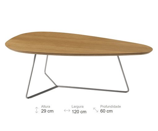 Mesa De Centro Cairo Laminado Castanho image number 4
