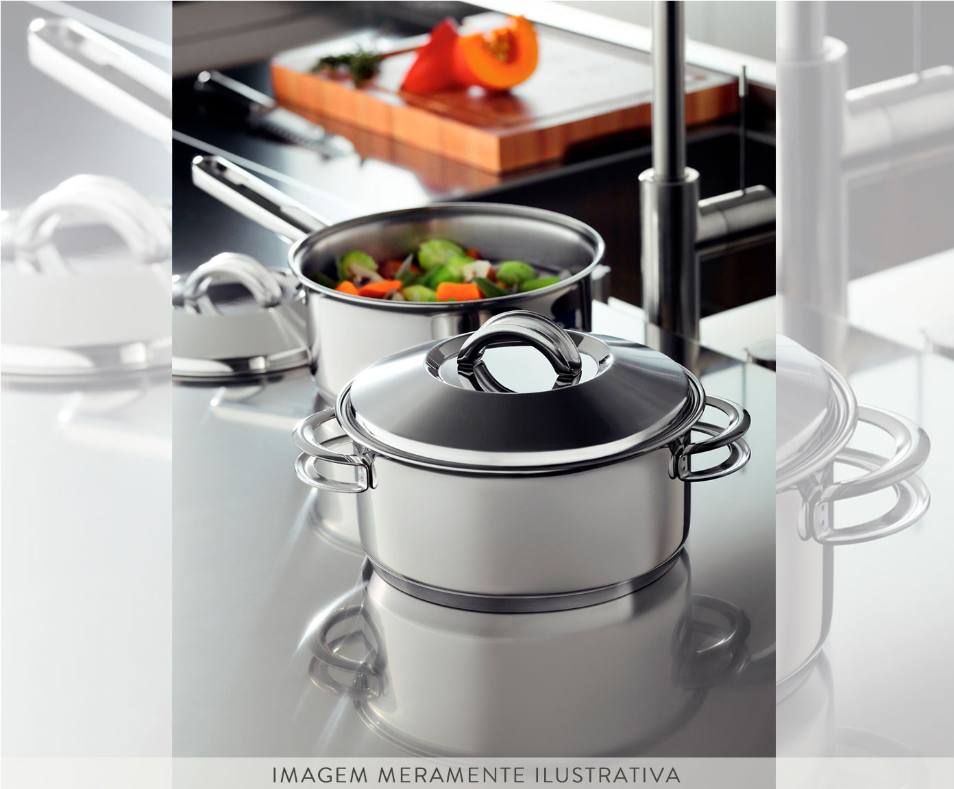 Panela Cocotte em Inox Acqua - Prata image number 2