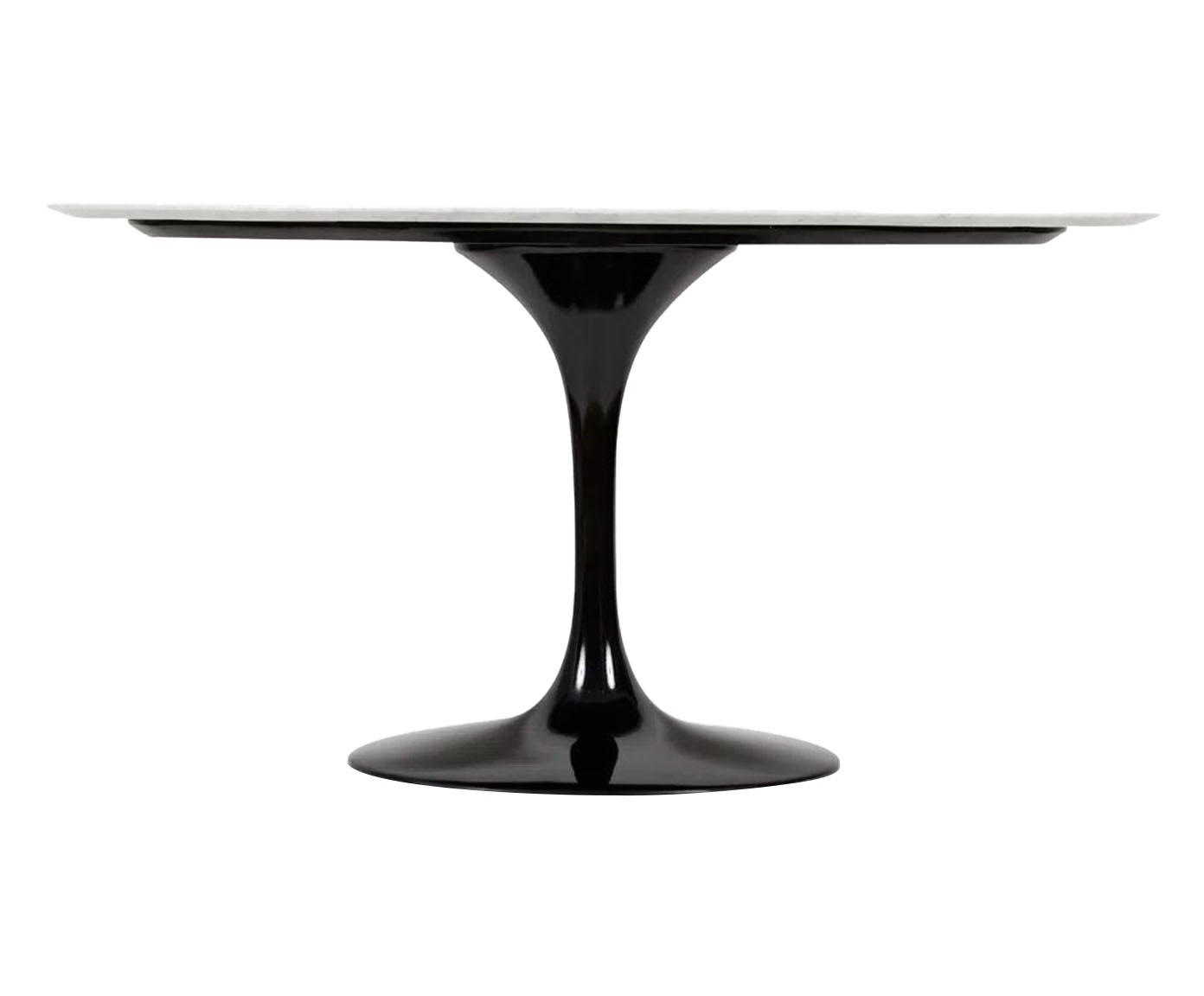 Mesa Saarinen Oval Carrara Base Preta image number 4
