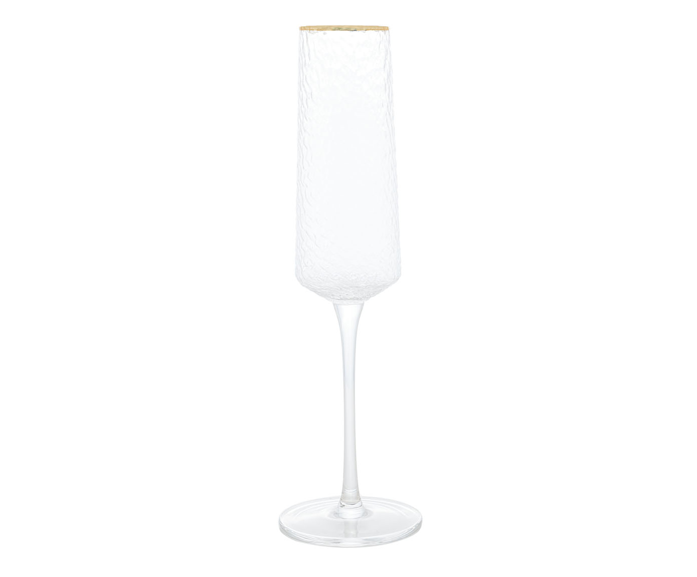 Ta&ccedil;a de Champanhe em Cristal Cyzarine com Fio em Ouro image number 1