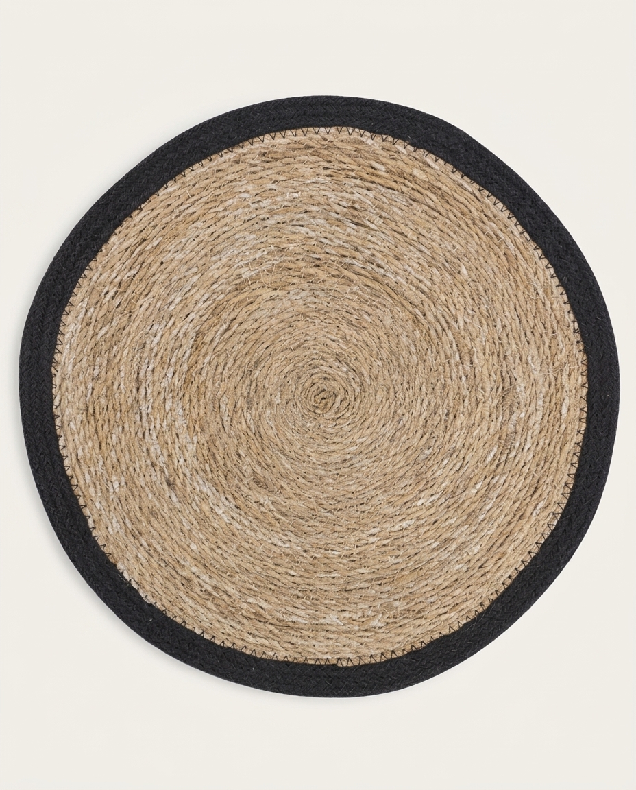 Sousplat em Juta Select Natural Preto - image 0