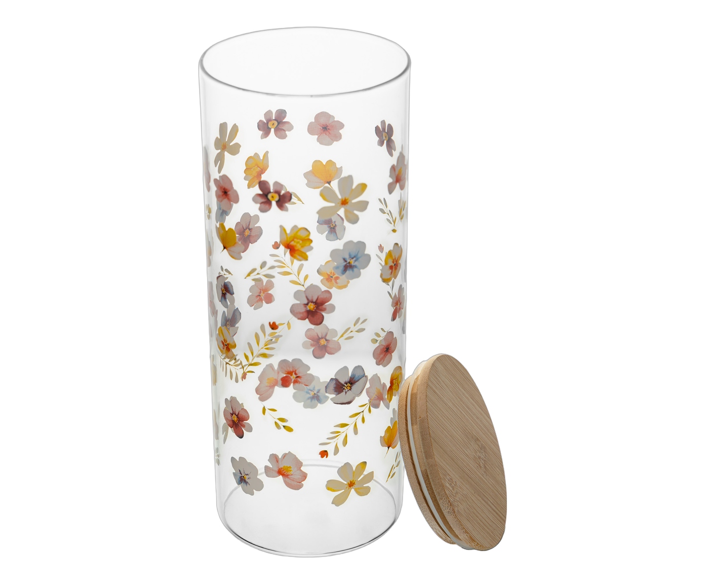 Pote com Tampa de Bambu Bela Flora Florido image number 2
