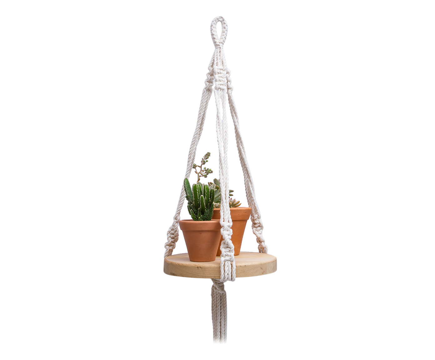 Hanger em Macram&ecirc; Shelf Plus Off White - image 1