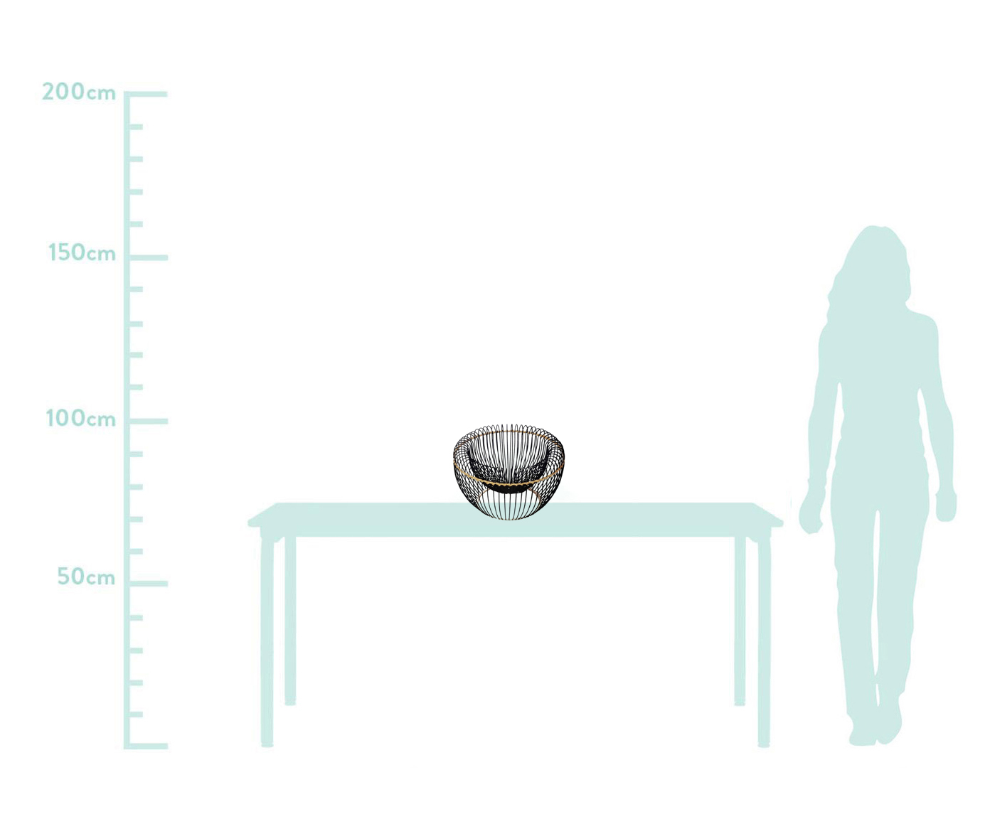 Fruteira de Mesa em Metal Toulun - Preta - image 1