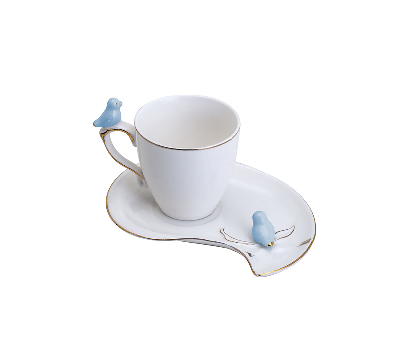 Jogo de X&iacute;caras para Caf&eacute; Cute Birds Design Plate - image 1