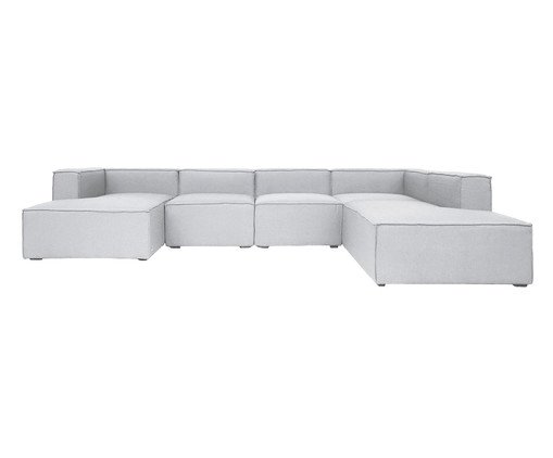 Sof&aacute; 5 M&oacute;dulos Chaise e Encosto Mensa Fendi image number 2