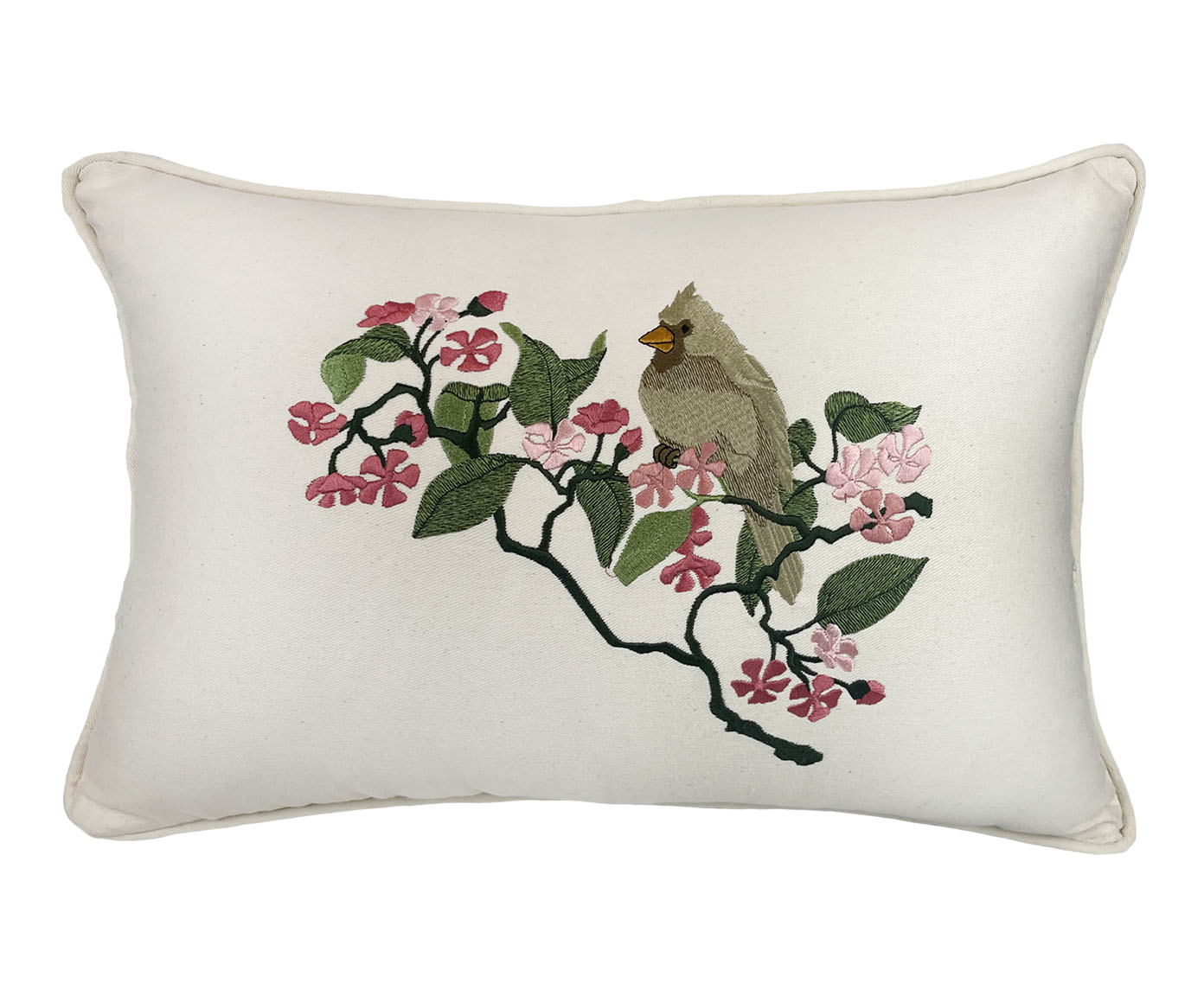 Almofada Bordado Fino Flower II Branco - image 0