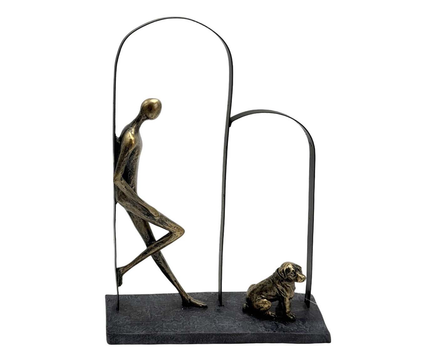 Escultura Decorativa Impon&ecirc;ncia Chumbo e Dourado - image 0
