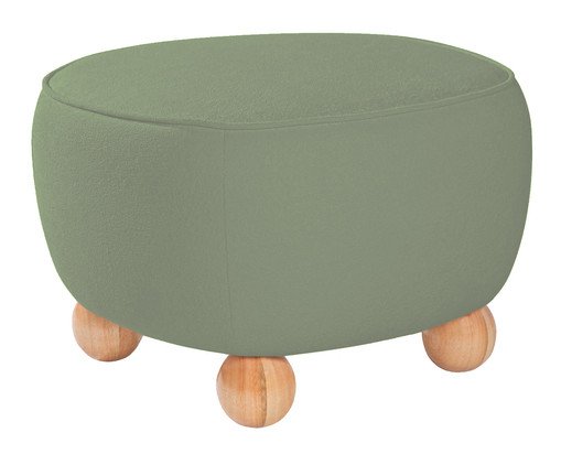 Puff Ball Feet em Boucle Aveludado Verde image number 0