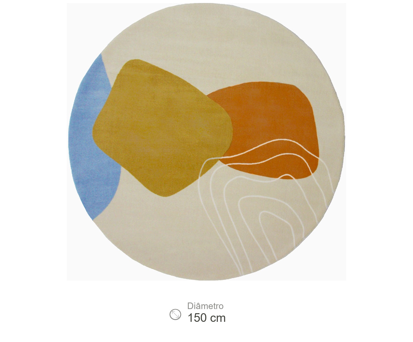 Tapete Infantil Redondo Kamet Abstrato image number 6