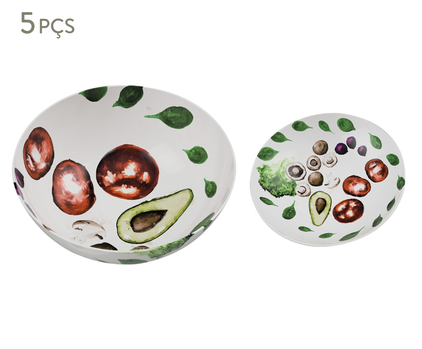 Jogo de Saladeira com Bowls Abacate - image 0