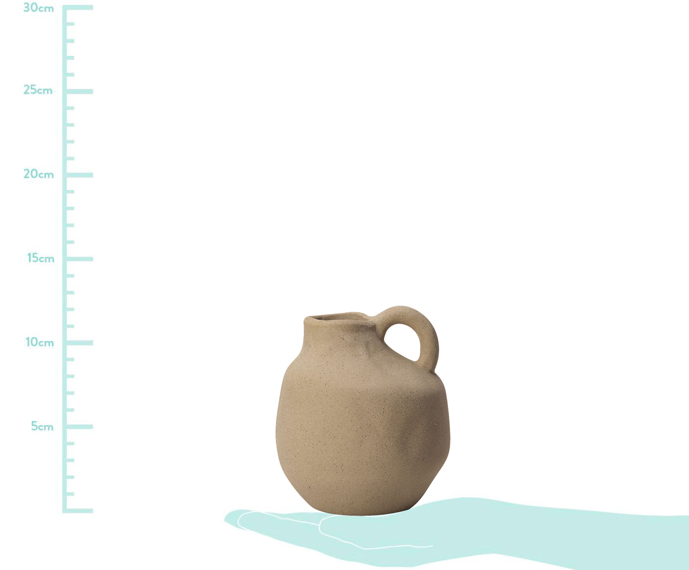 Vaso em Cer&acirc;mica Lotte - Bege image number 1