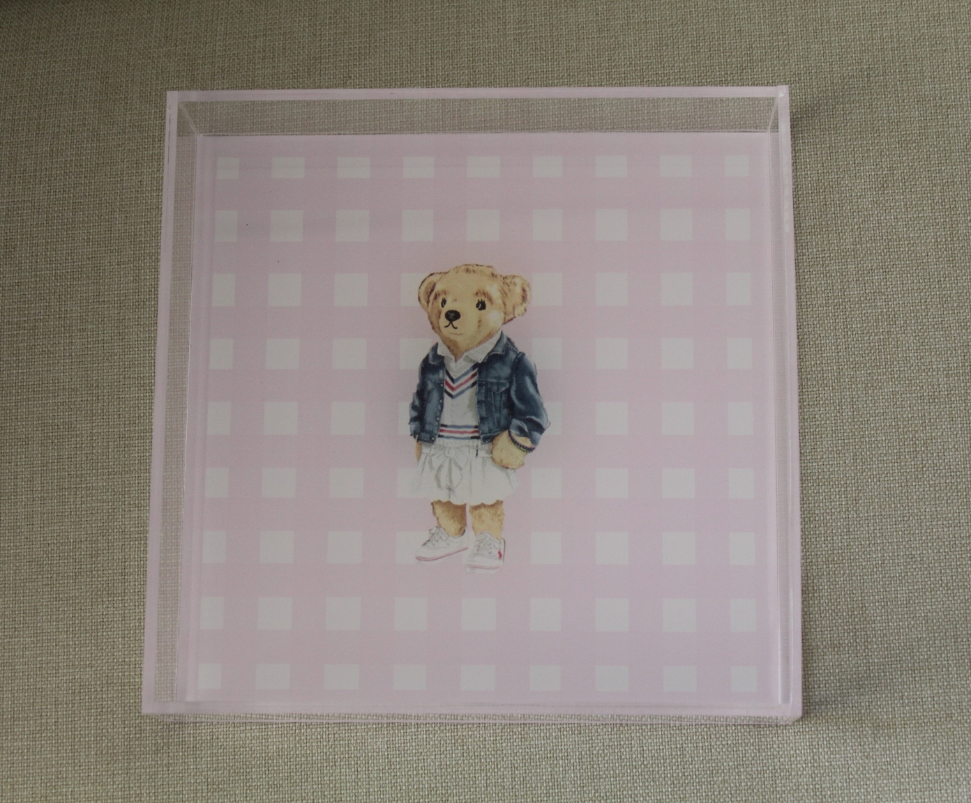 Bandeja Teddy Vichy Rosa image number 1
