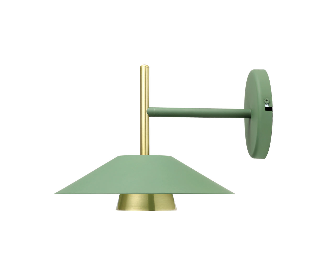 Arandela Llio Bivolt - Verde e Dourado Escovado - image 1