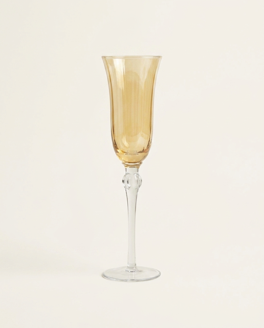 Ta&ccedil;a para Champanhe Sublime Amarelo e Cinza - image 0