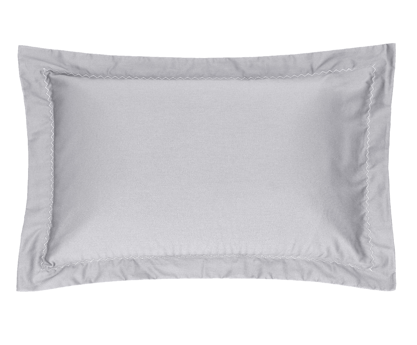 Fronha Finesse Bordado com Abas - Cinza Claro - image 0