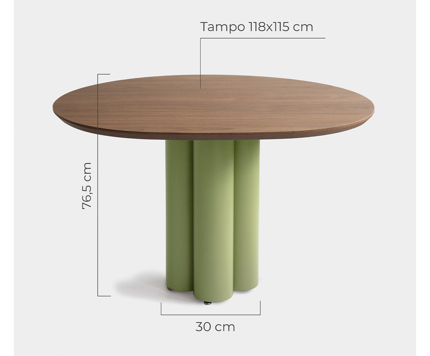 Mesa de Jantar Maxi Pequena Verde image number 1