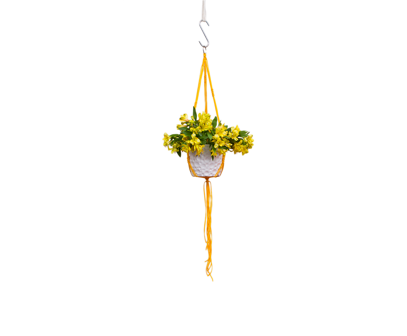 Hanger em Macram&ecirc; First Amarelo image number 3