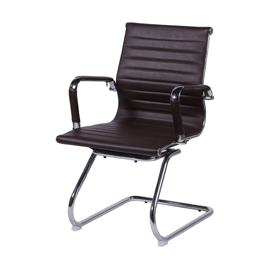 Cadeira Fixa Office Eames Esteirinha Marrom Escuro image number 0