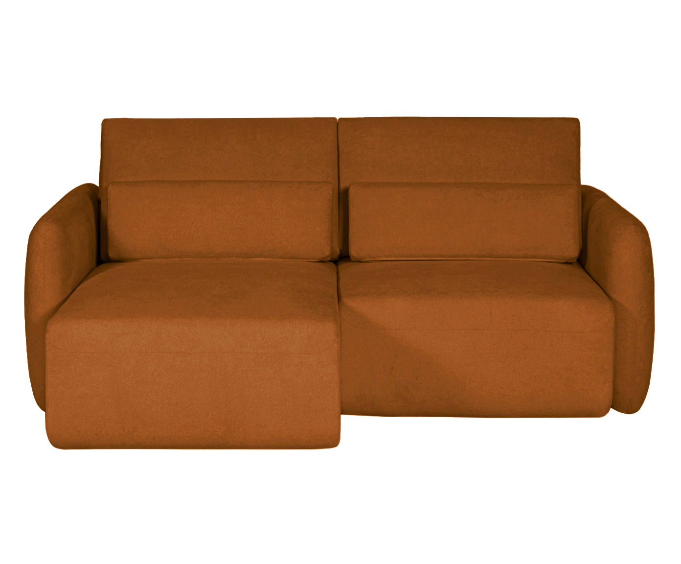 Sof&aacute; Retr&aacute;til Seno I em Boucle Aveludado Terracota image number 1