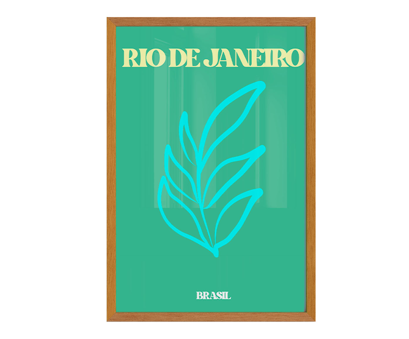 Quadro Rio de Janeiro com Moldura em Madeira - image 0