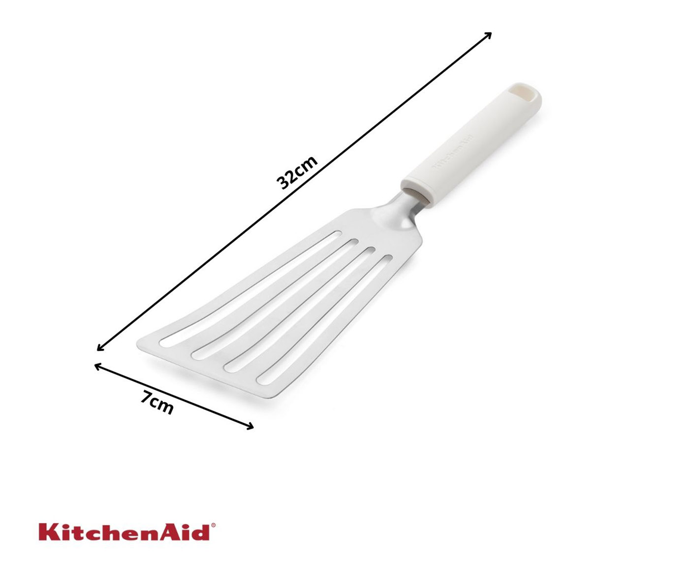 Esp&aacute;tula Perfurada em A&ccedil;o Inox Kitchenaid Branca - image 1