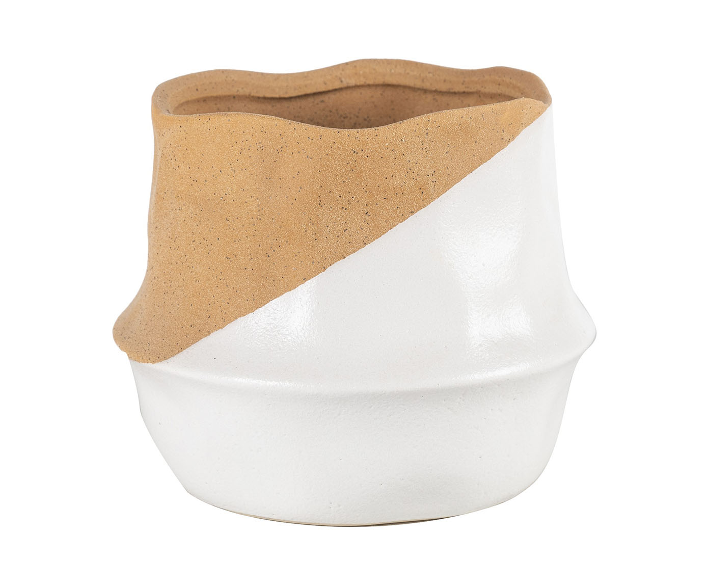 Vaso Sayri Branco e Bege - image 0