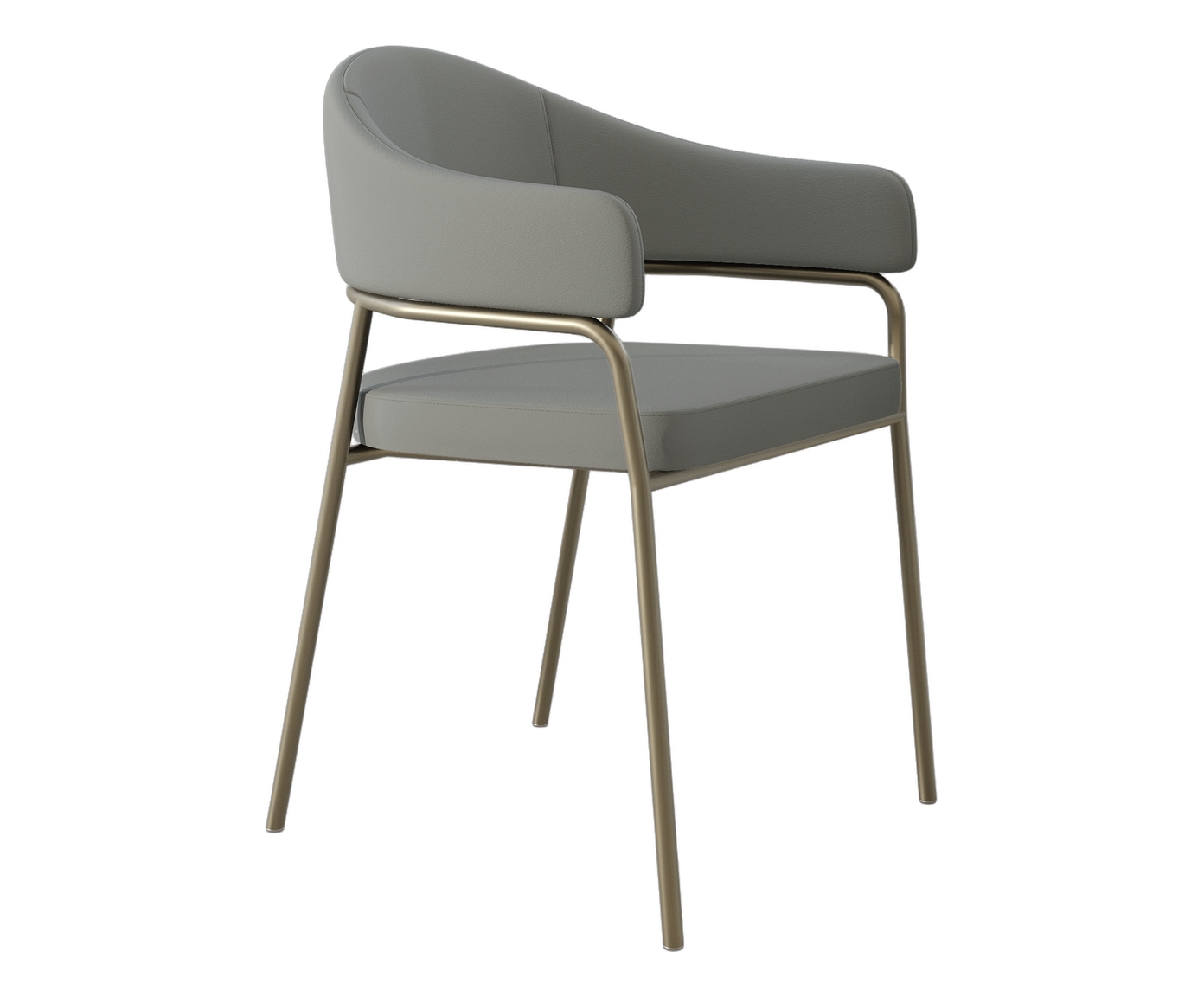 Cadeira de Jantar OliviaTecido Champanhe Off White - image 0
