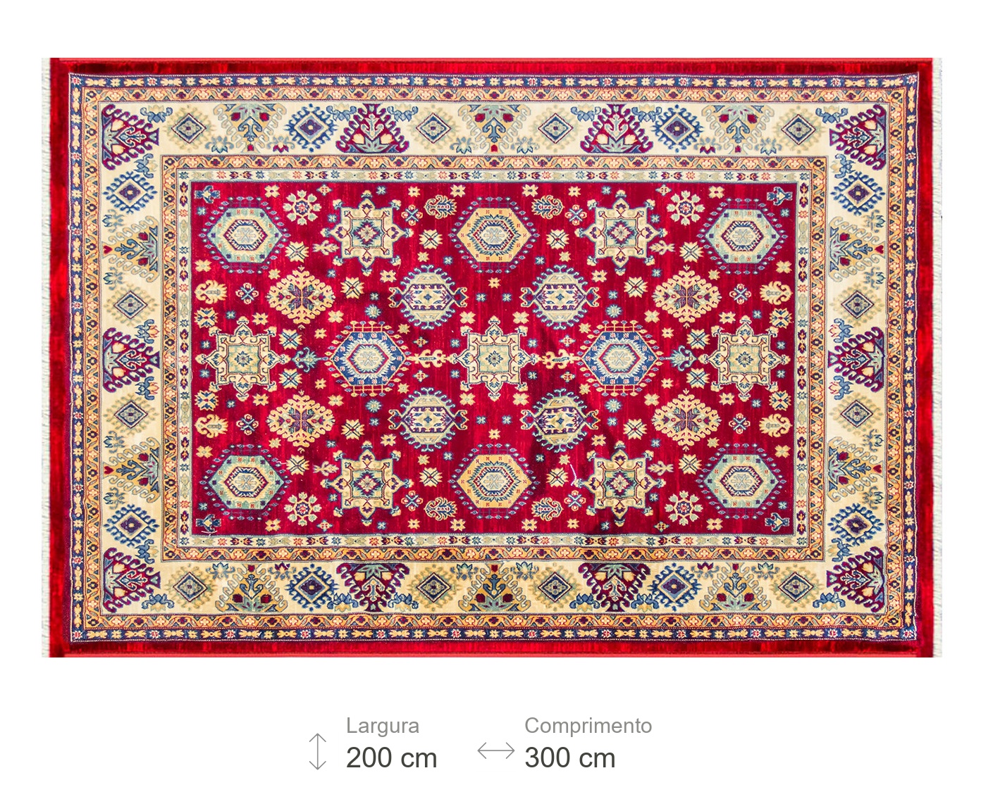 Tapete Turco Kasakh Claret Red image number 4