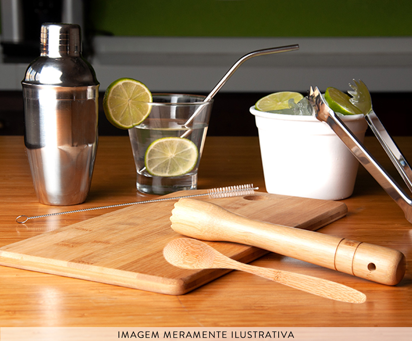 Jogo para Caipirinha em Bambu com Balde image number 6