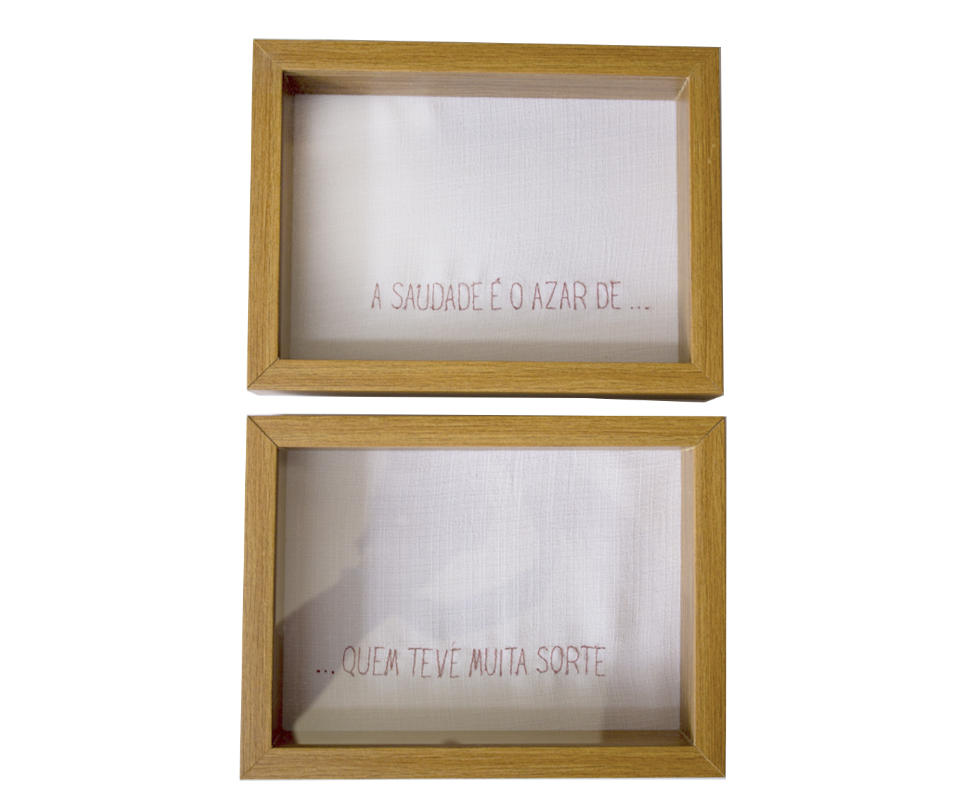 Jogo de Quadros Decorativo "Saudade &eacute; o Azar" image number 0