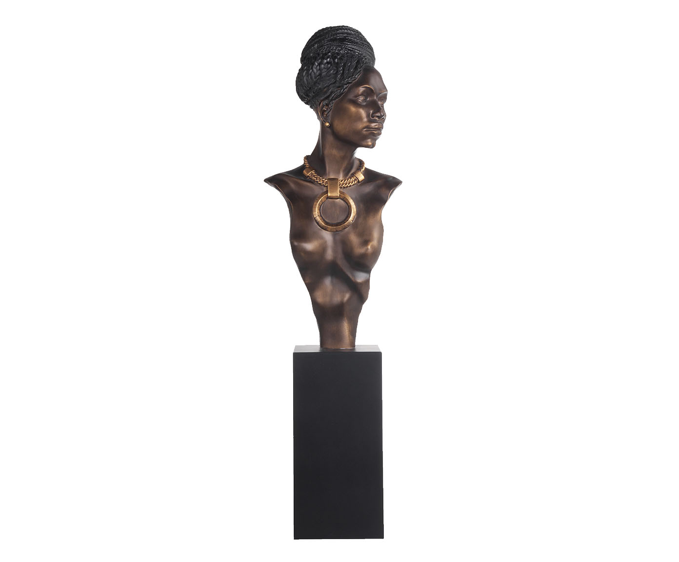 Adorno Afro Zuri Dourado Envelhecido - image 0