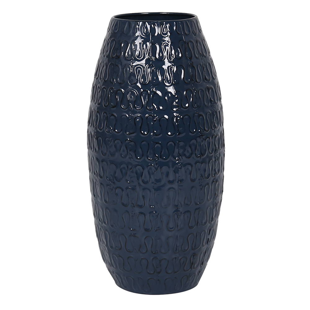 Vaso em Metal Sortant Azul Escuro image number 0