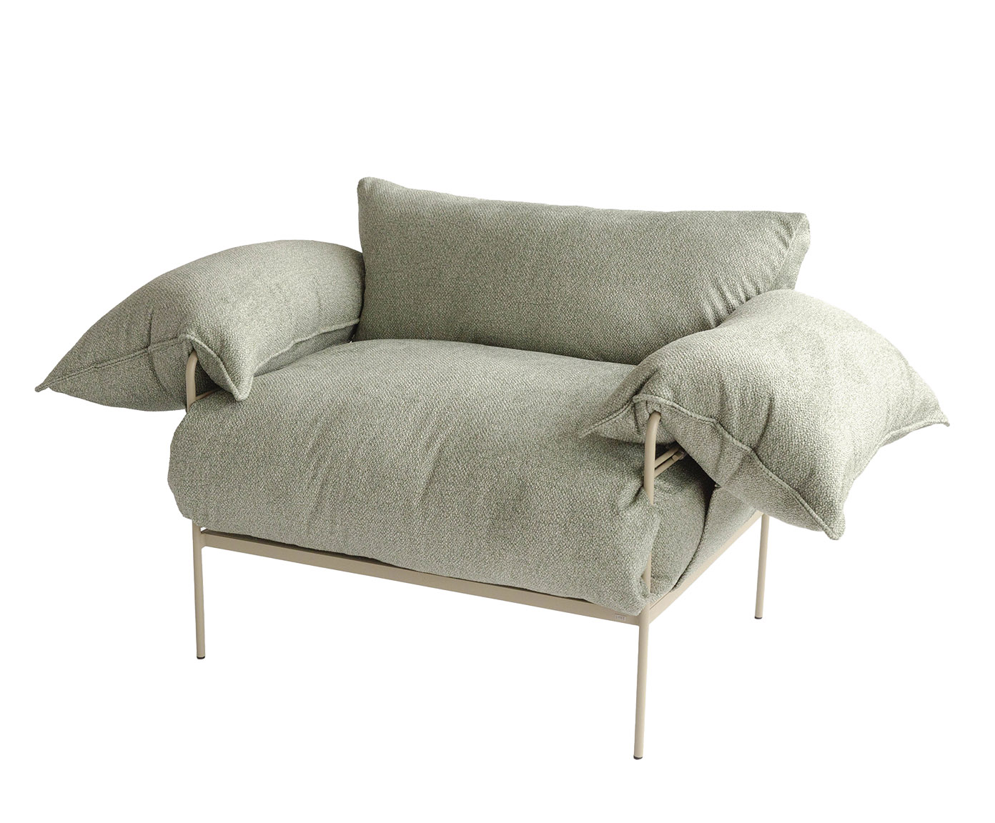 Poltrona Asa Boucl&eacute; Verde image number 0