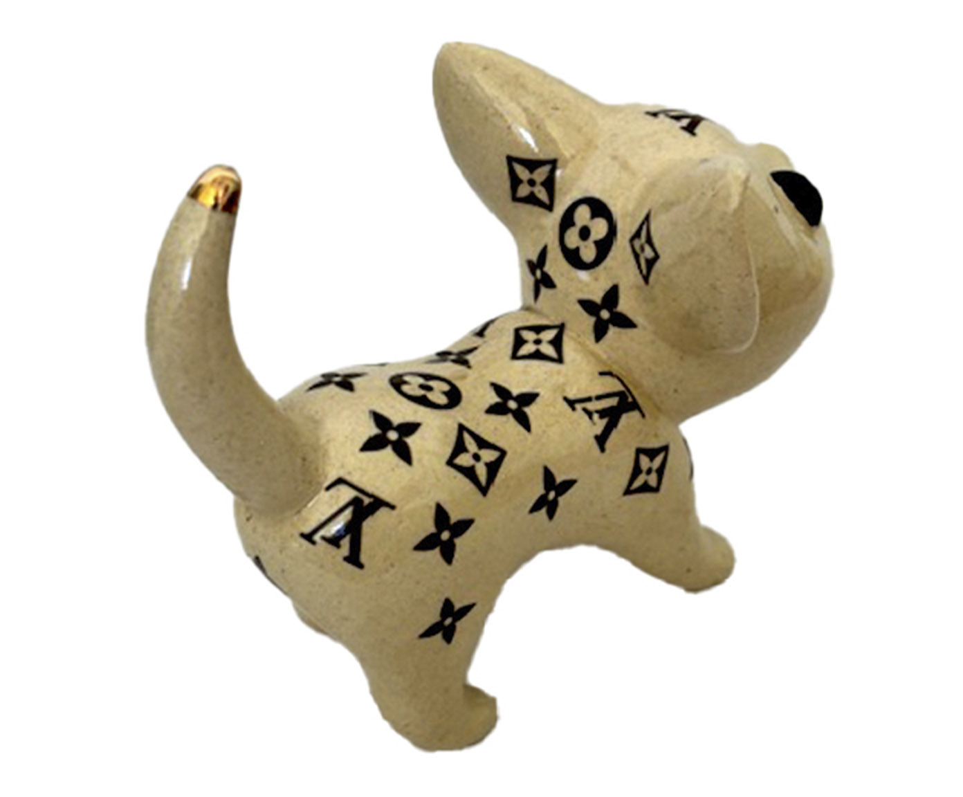 Adorno Gato Inked Miau Louis Vuitton Bege image number 1