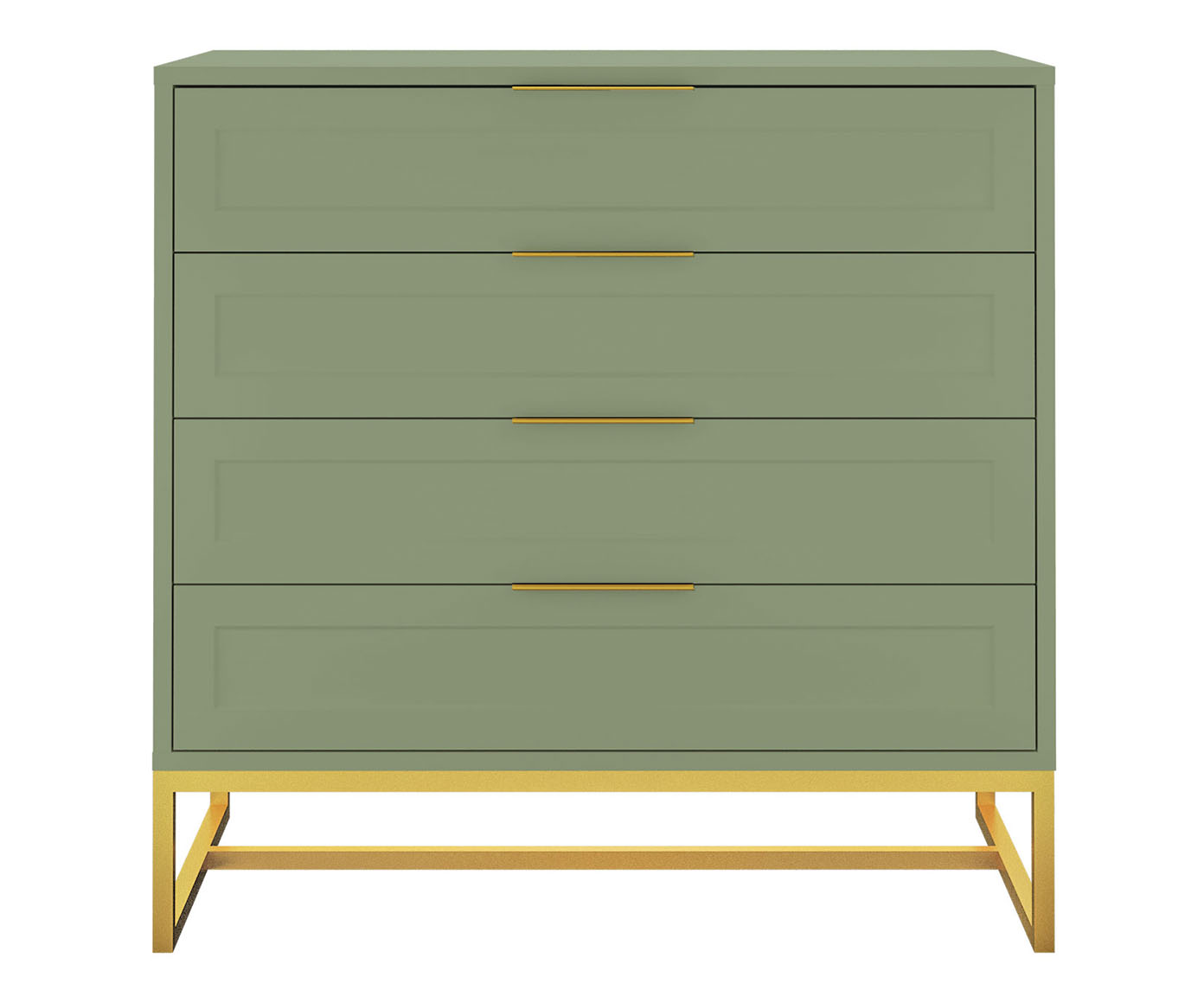 C&ocirc;moda Asine Verde Caru&aacute; e Dourado image number 0