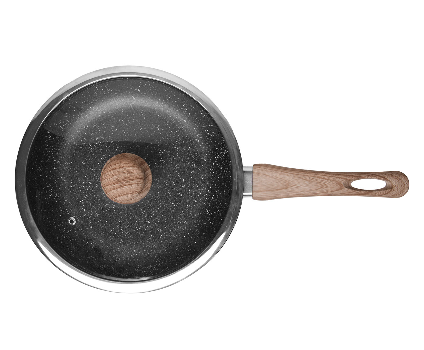 Frigideira de Indu&ccedil;&atilde;o com Revestimento Cer&acirc;mico Granilite Preta - image 0
