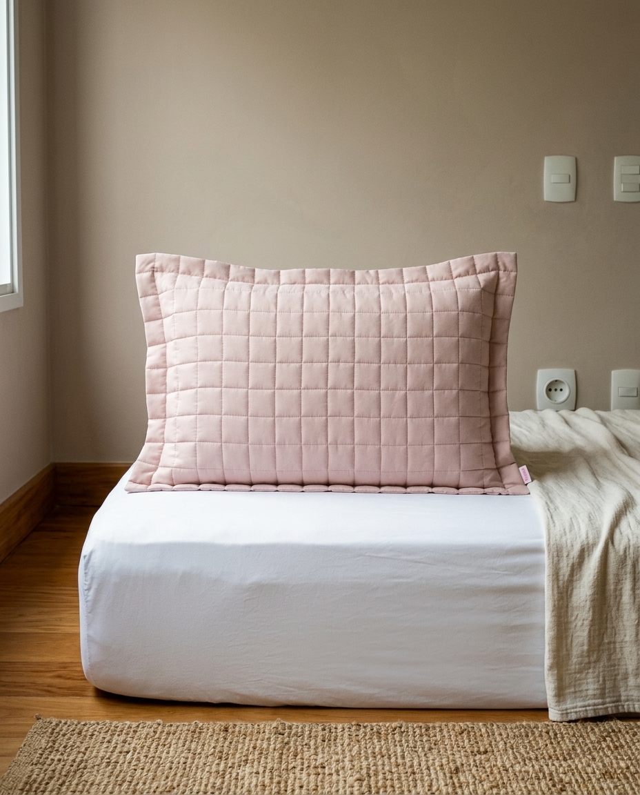 Porta-Travesseiro Basic Matelado Rose - image 1