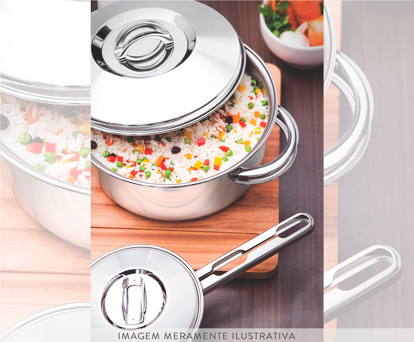 Panela Cocotte em Inox Acqua - Prata image number 3