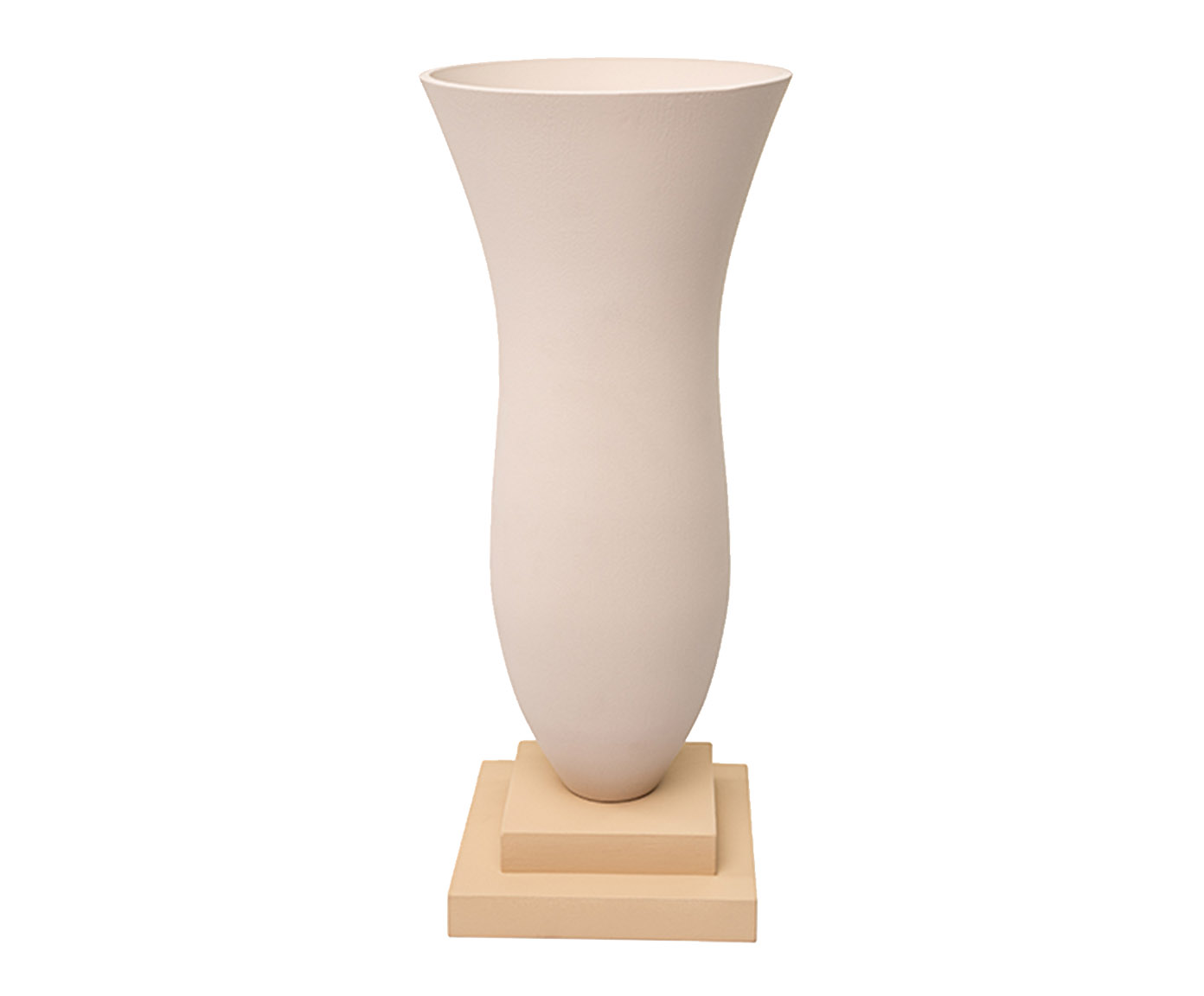 Vaso C&aacute;lice com Base E&ccedil;ajira Creme image number 0
