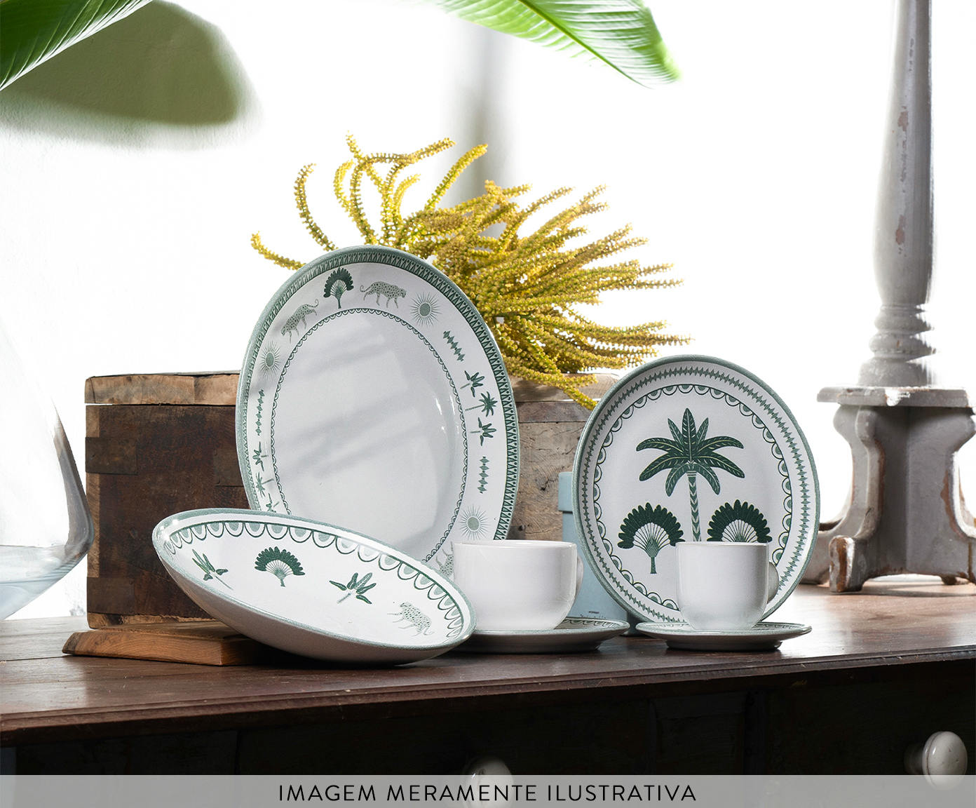 Jogo de Pratos para Sobremesa Coup Stoneware Ex&oacute;tica Floral image number 3