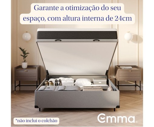 Cama Ba&uacute; Emma + Colch&atilde;o Emma Original Cinza - Solteiro image number 7