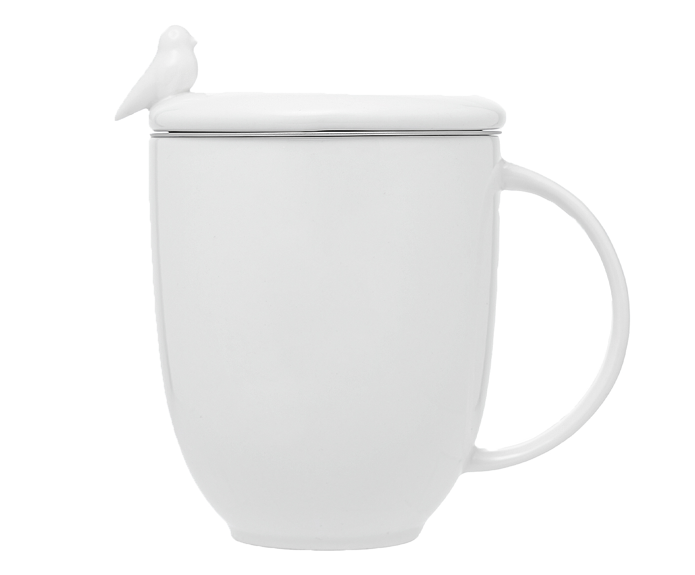 Caneca em Porcelana Bird - Branco - image 0
