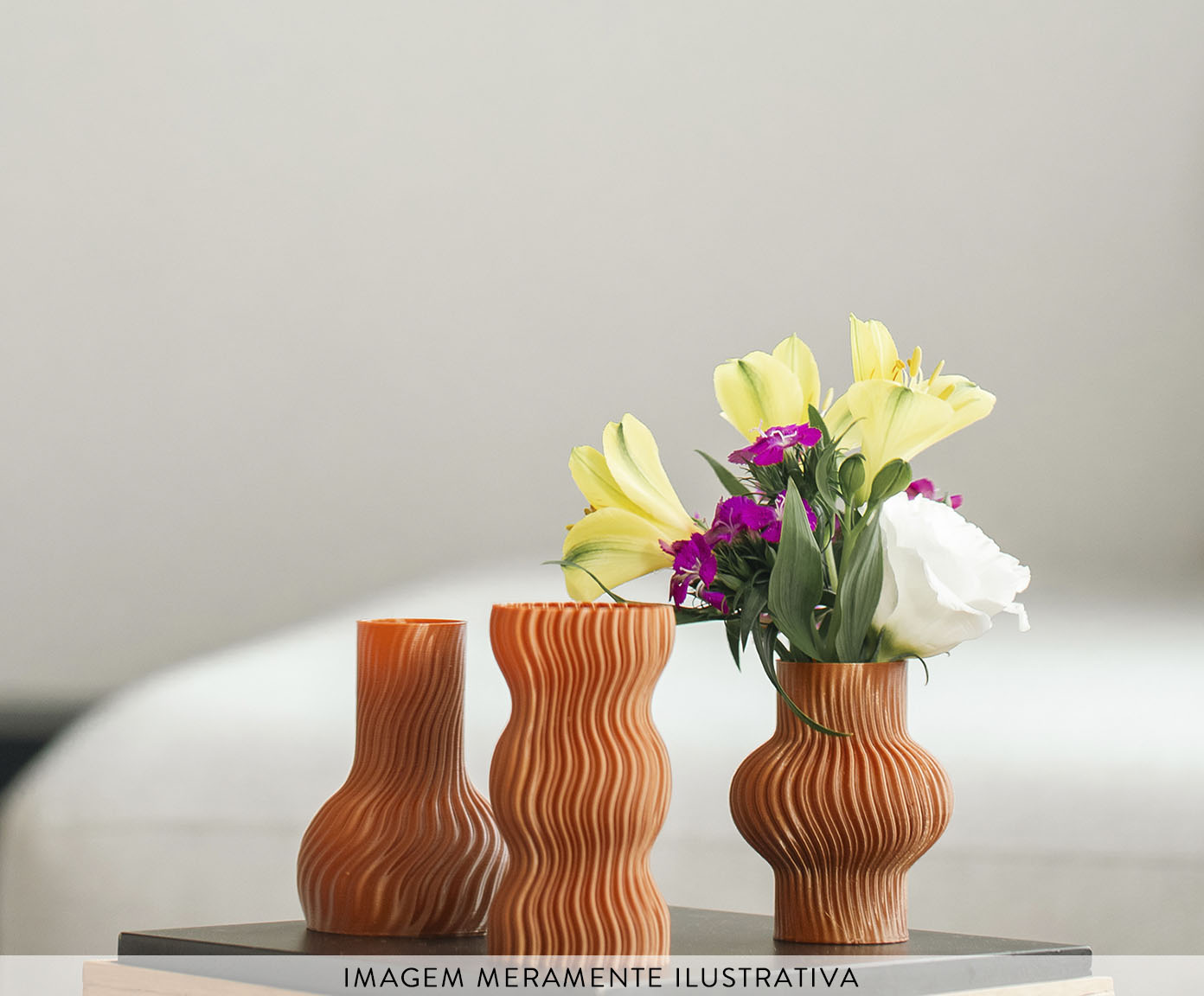 Mini Vaso Onda 2 Terracota image number 5