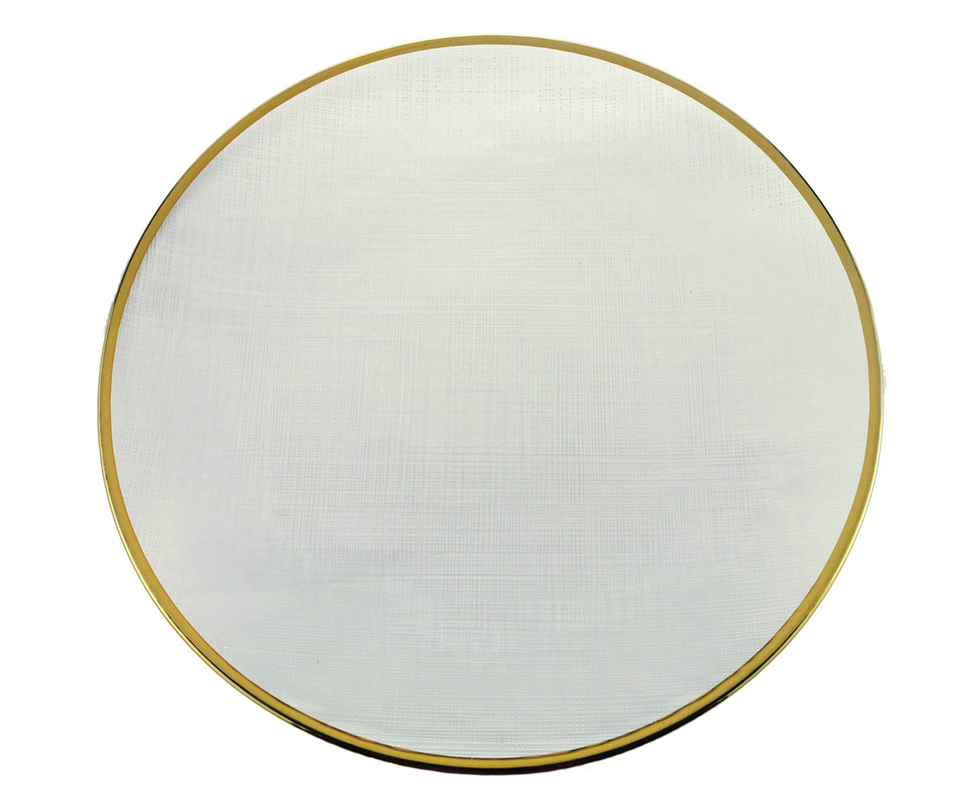 Sousplat em Cristal Linen Dourado image number 0