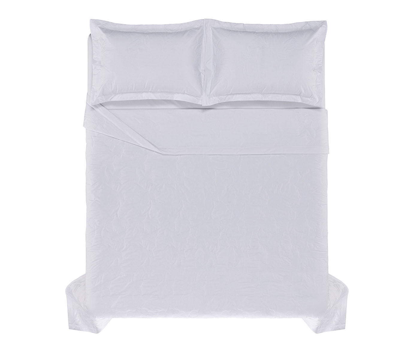 Jogo De Cobre-Leito Bordado Fiorita Branco 200 Fios image number 2